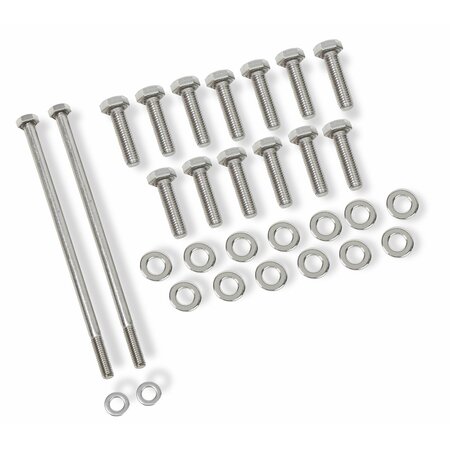 MR GASKET Oil Pan Bolt Set For Use With LS Series Engines Stainless Steel Hex Head Type With Washers 60850G
